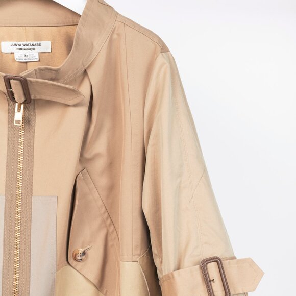 Junya Watanabe Comme Des Garcons SS/20 Runway Khaki Patchwork Trench Coat - Picture 6 of 12